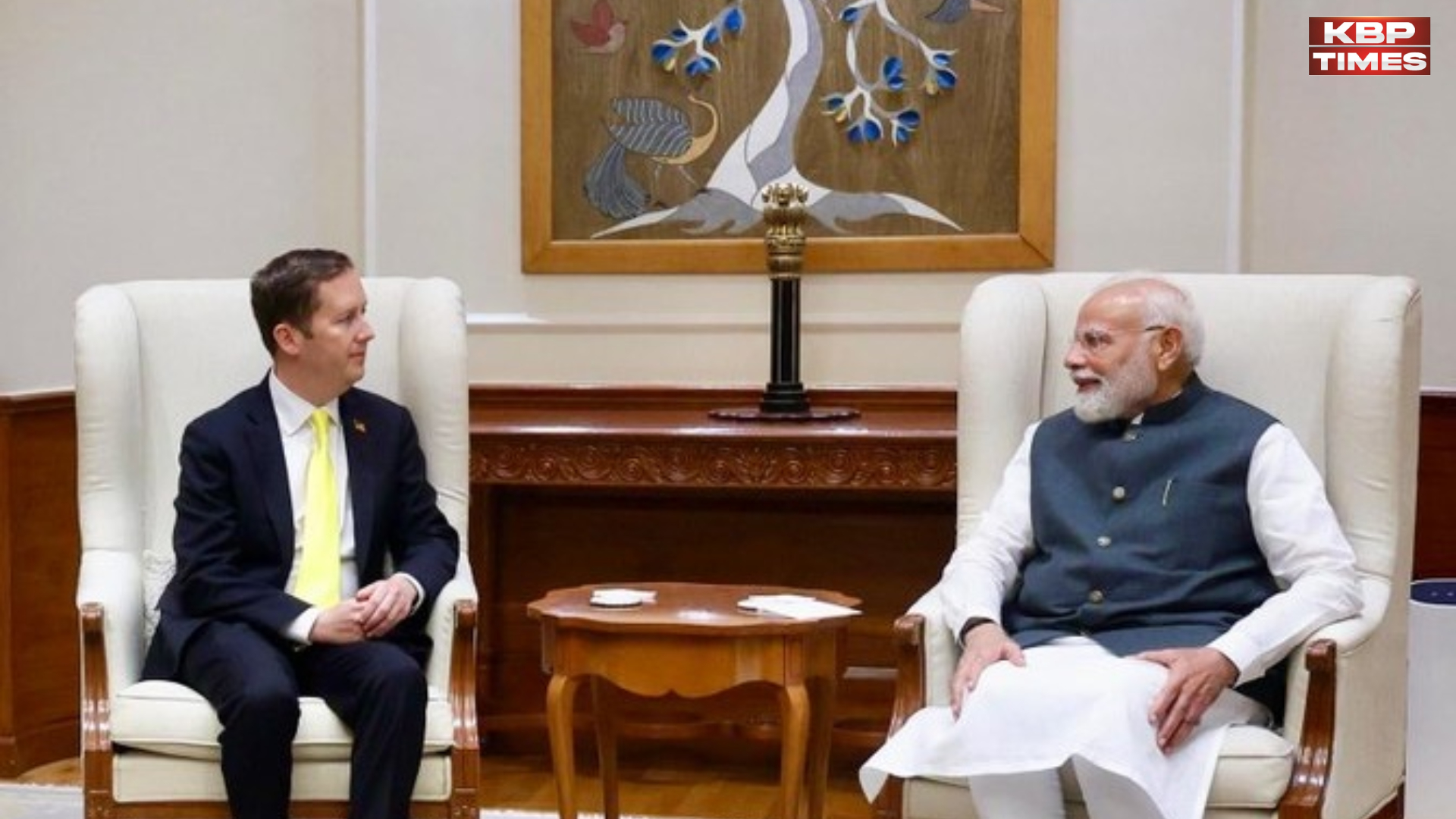 Sergio Gor : भारत में अमेरिका के नए राजदूत सर्जियो गोर नई दिल्ली पहुंच गए है, गोर ने पीएम मोदी से मुलाकात की