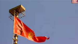 राम मंदिर पर धर्म ध्वजारोहण