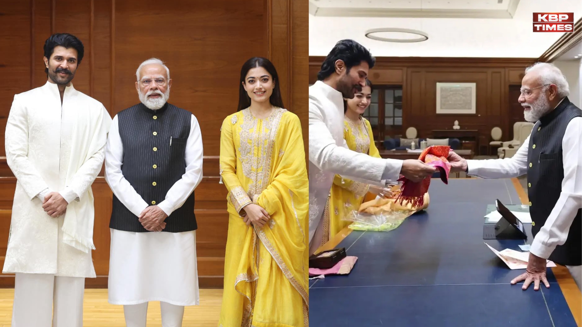 Vijay and Rashmika PM Modi Meeting