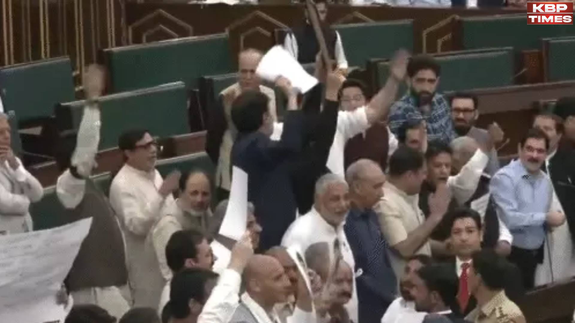 Jammu and Kashmir Assembly Protest