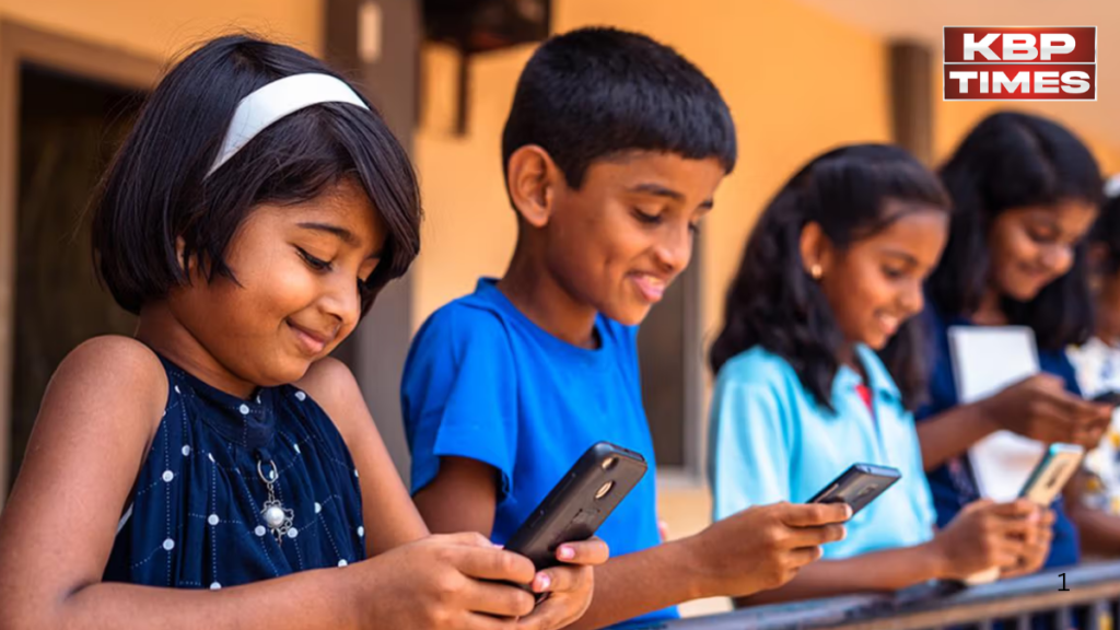 Mobile cell phone and children