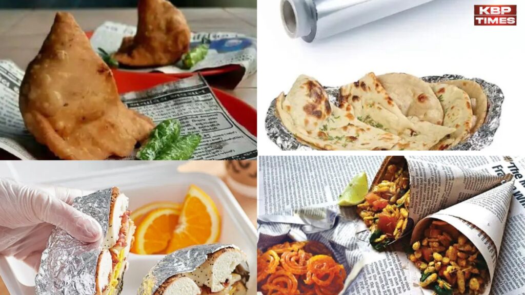 newspaper wrapping food
