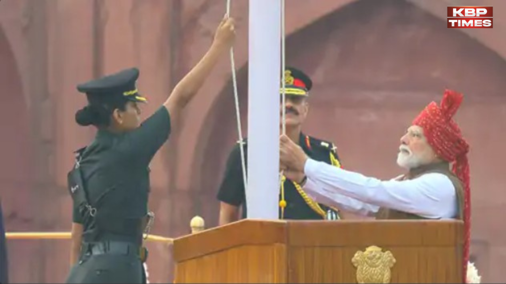 P:M Modi on Lal Qila