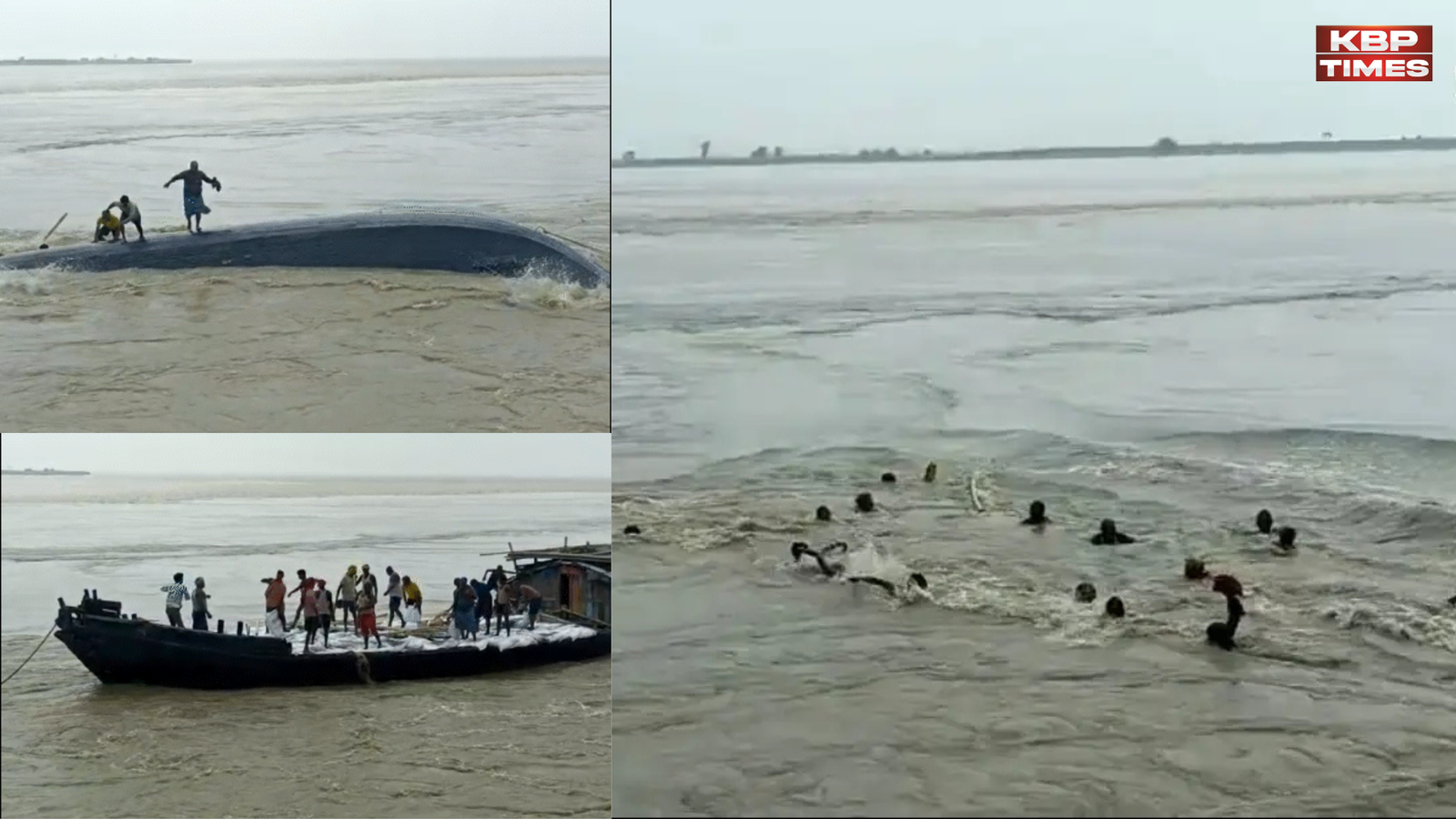 Rivers overflow and accident