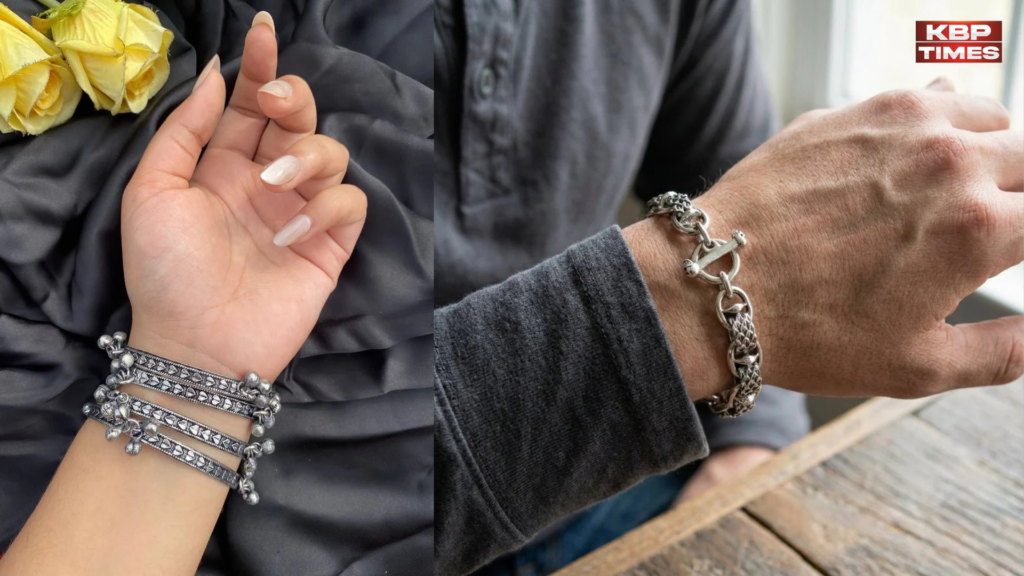 Silver Bracelate in your hand