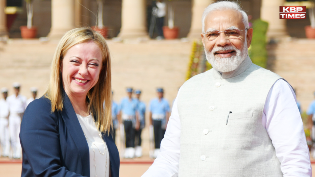 Jorjia Meloni and PM Modi