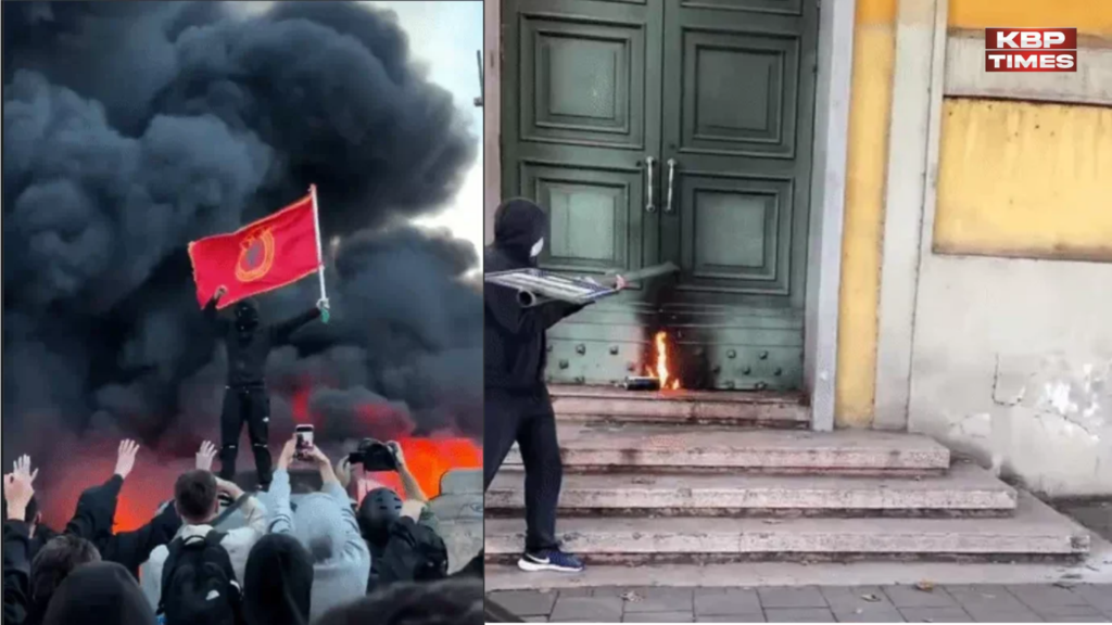 Angry Students in Albania